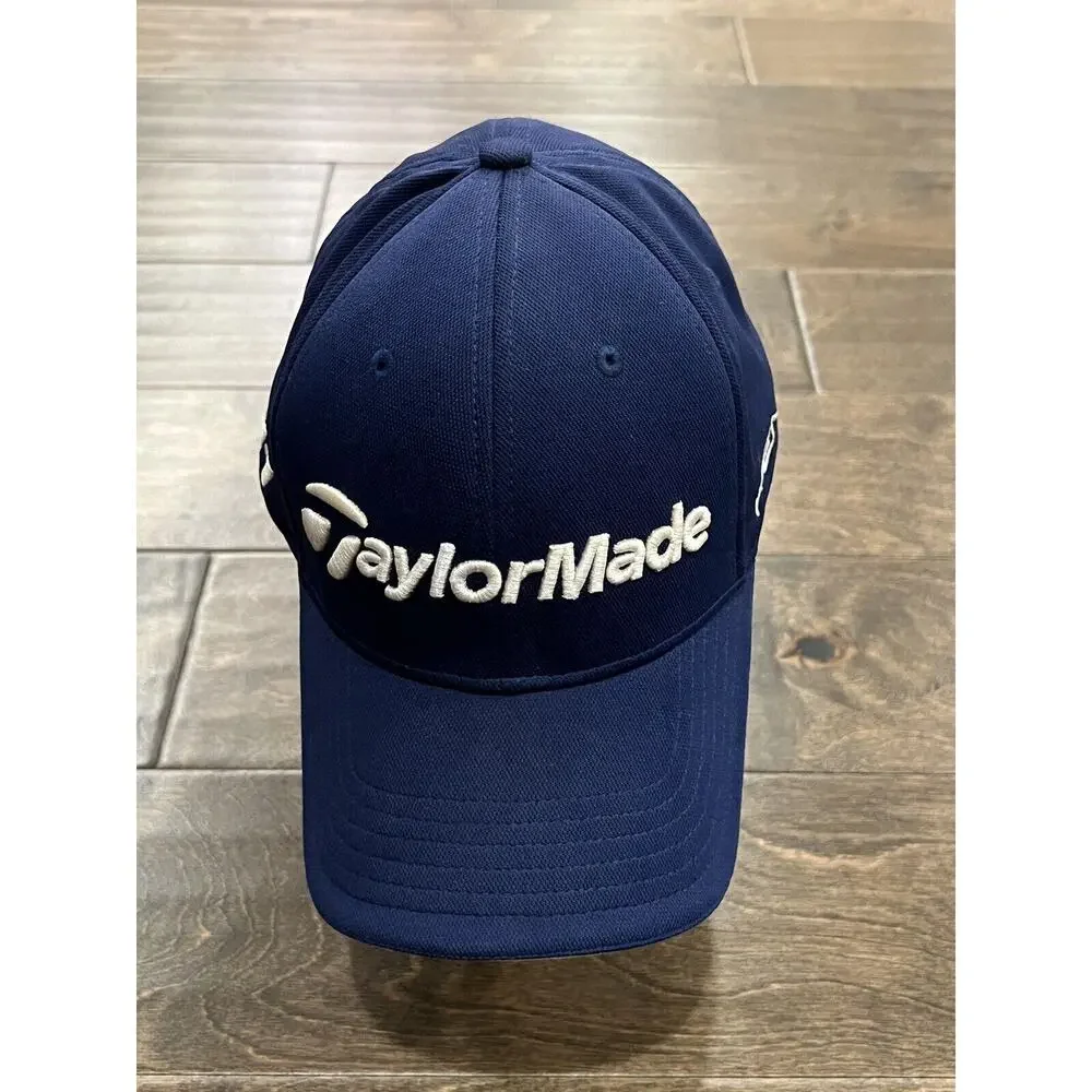 Adidas Taylormade Mens Blue Fitted Stretch Fit Flex Hat Size S/M Baseball Cap